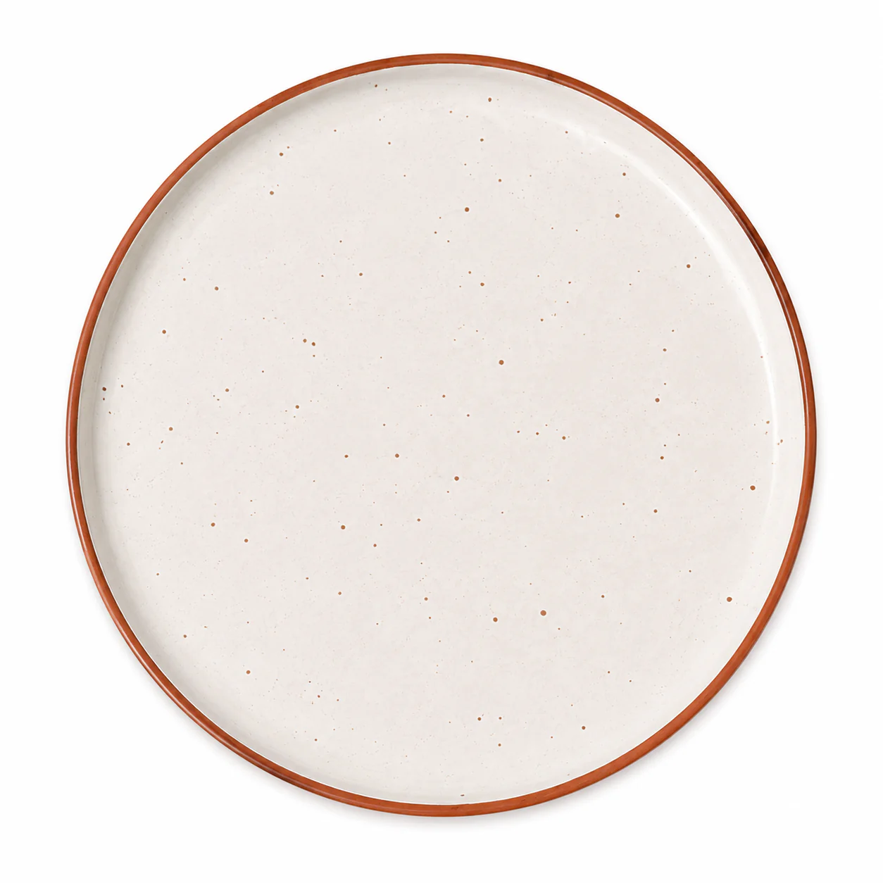 Collar Plate – 8.5 Inches Matte White Sprinkle with Border - Image 2