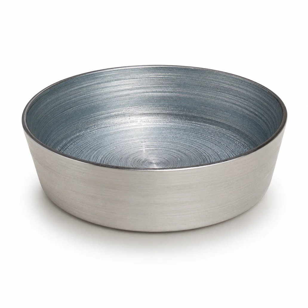 Large Round Grey Serving Bowl – Modern Textured Bowl - Image 2