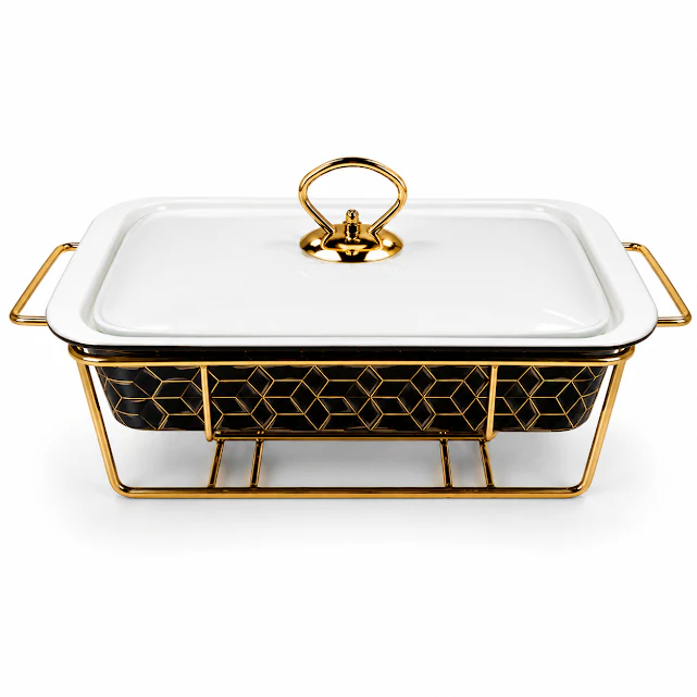 12-Inch Rectangle Burner Dish Black
