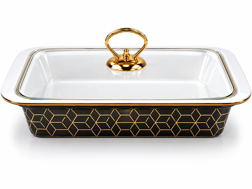 12-Inch Rectangle Burner Dish Black - Image 2