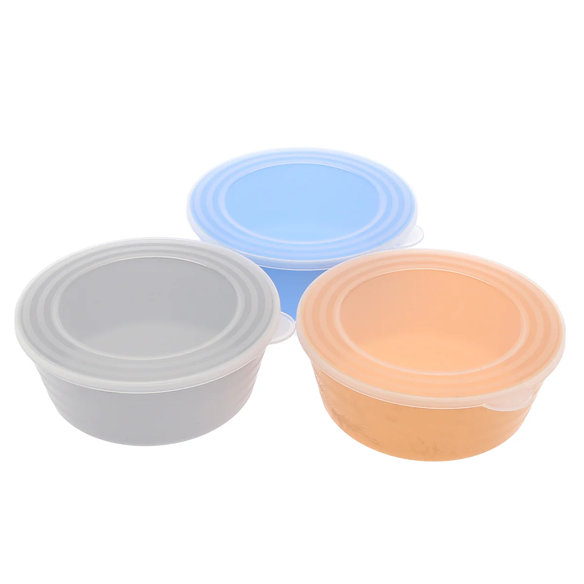 3PCS Storage Bowl with Lid – Multicolor (Assorted) - Image 2