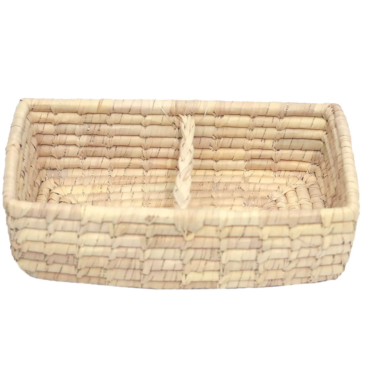 BASKET PALM LEAF & STRAW L8X W4.5XH3INCH - Image 2