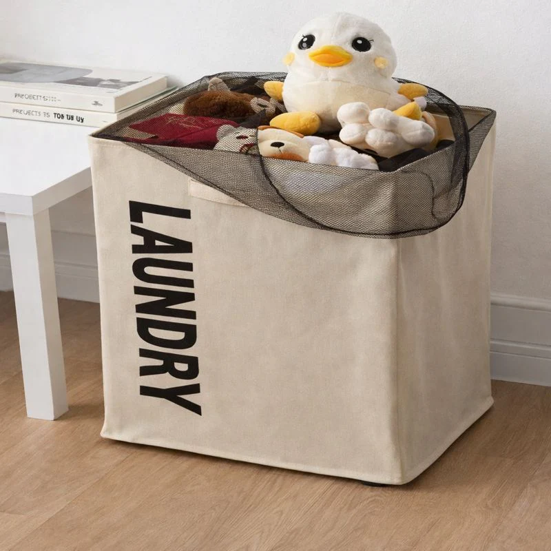 Cloth Laundry Bag with Wheel – Rolling Fabric Laundry Storage Organizer