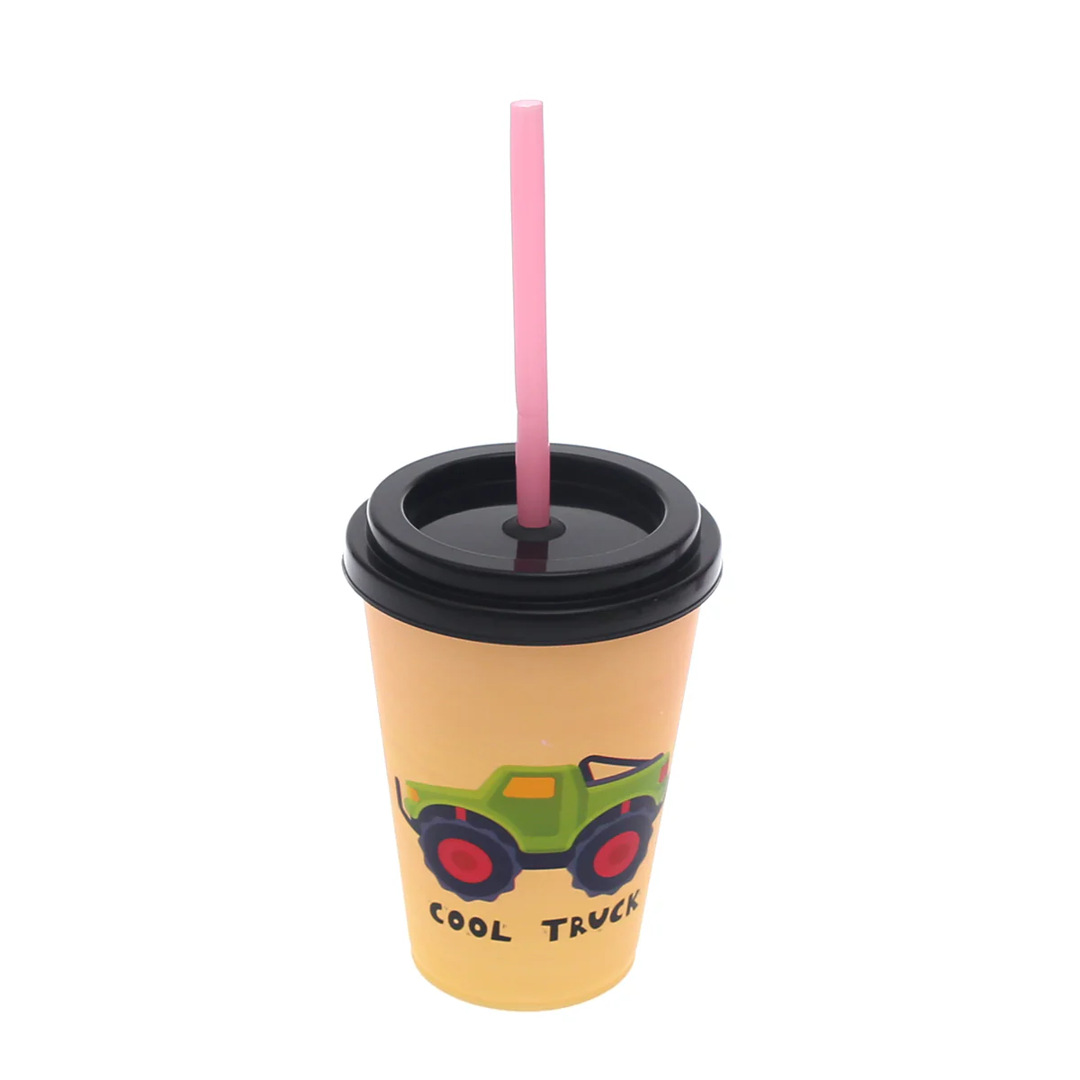 Cup with Straw – Orange - Image 2