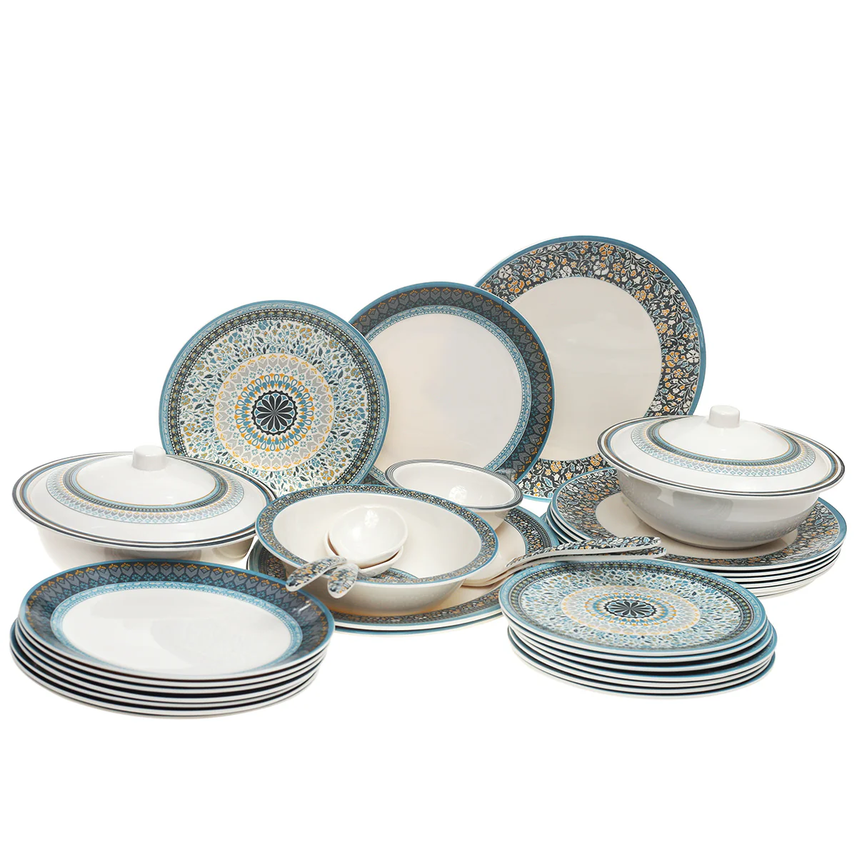 Dinner Set Blue Mosaic - Image 2