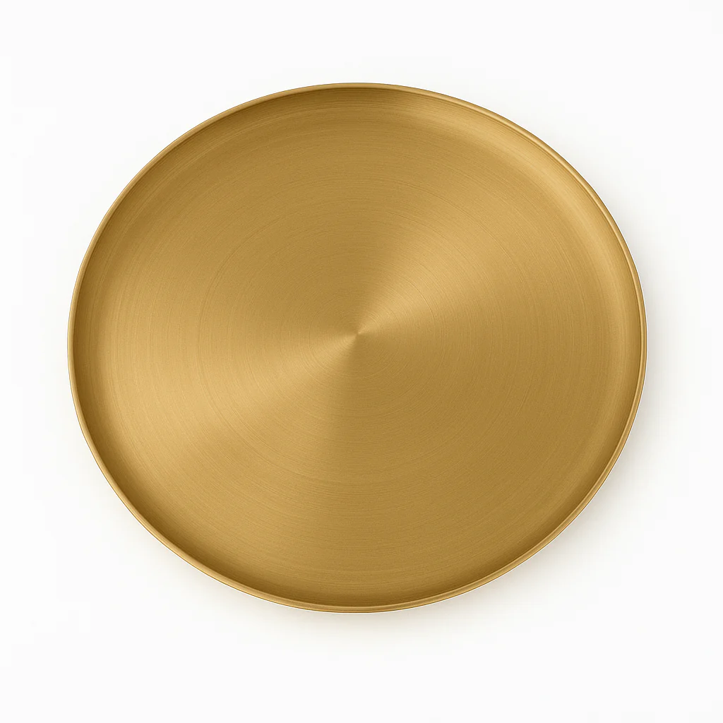 Golden Stainless Steel Round Serving Tray – Multiple Sizes | Luxury Gold Finish Platters for Dining & Décor - Image 6