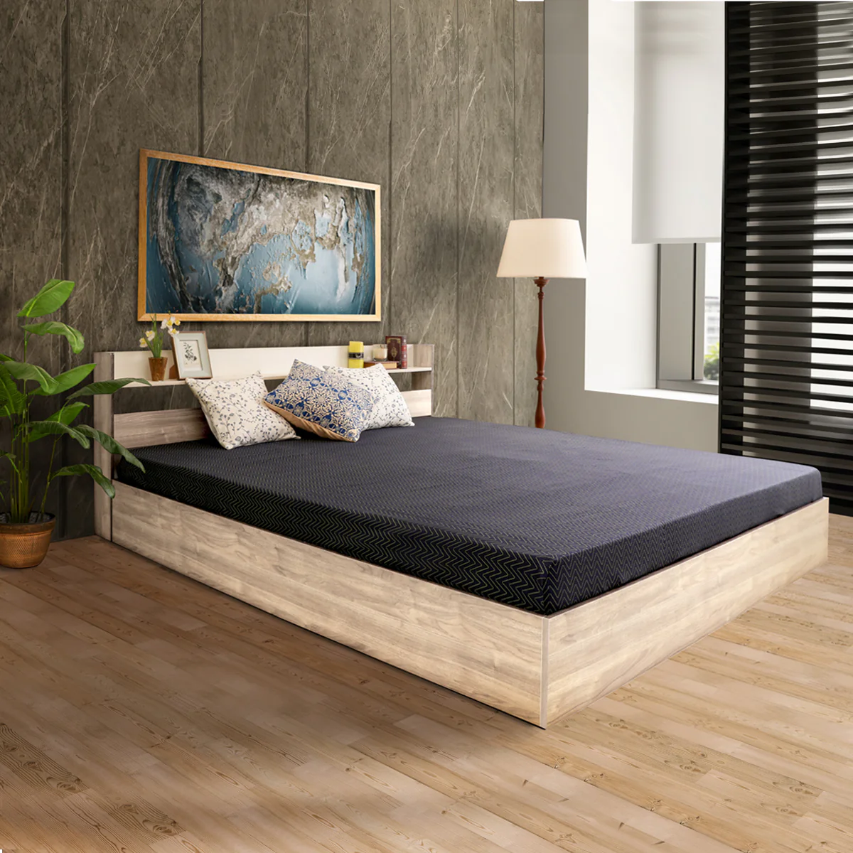 Jack Floor Size Bed with Mirror - Image 3