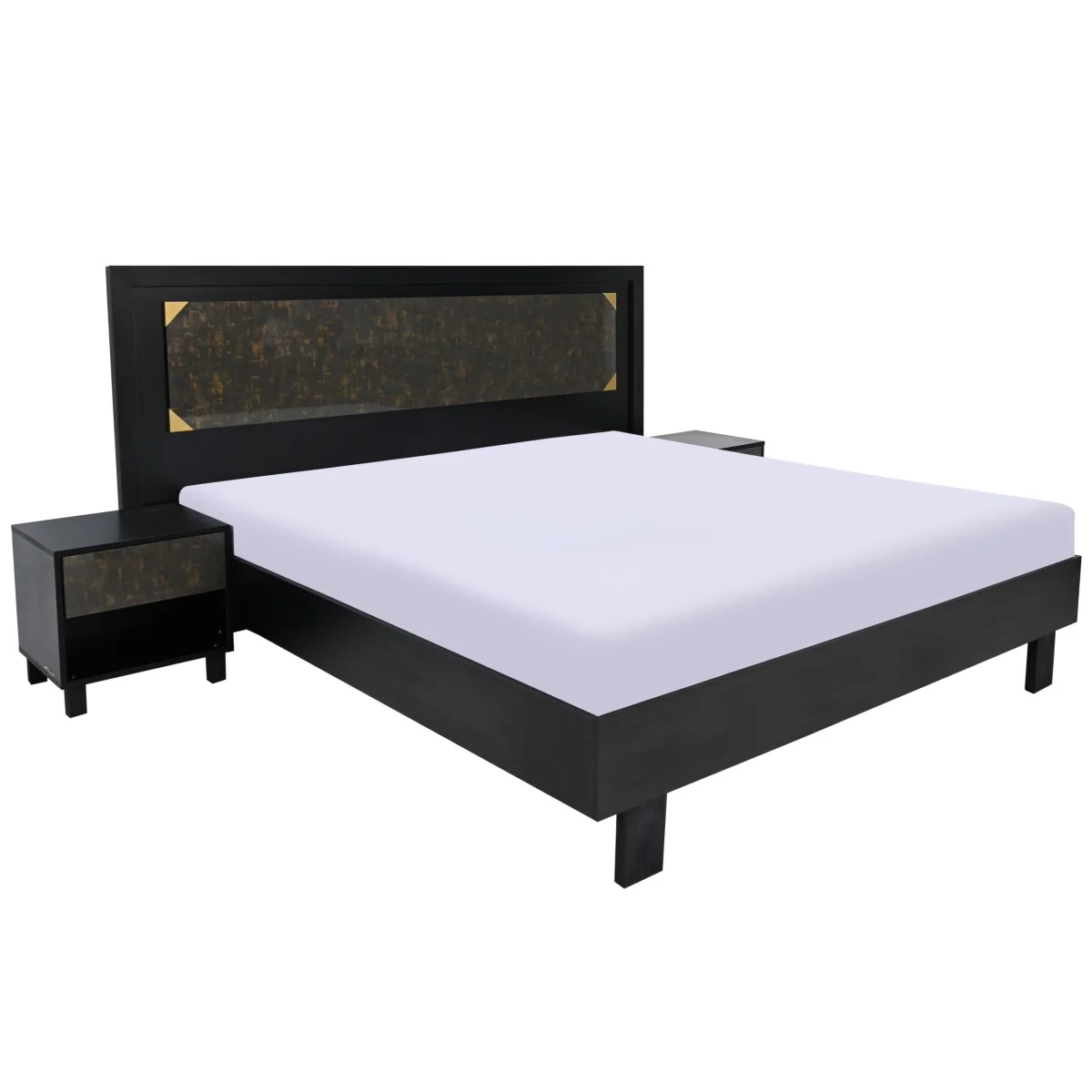 James King Size Bed With 2 Side Tables - Image 3