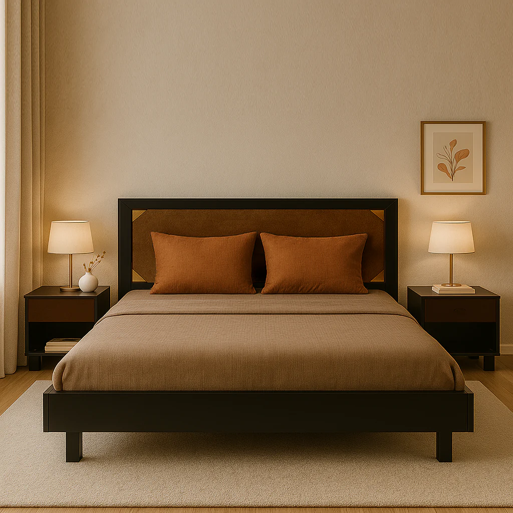 James King Size Bed With 2 Side Tables - Image 7