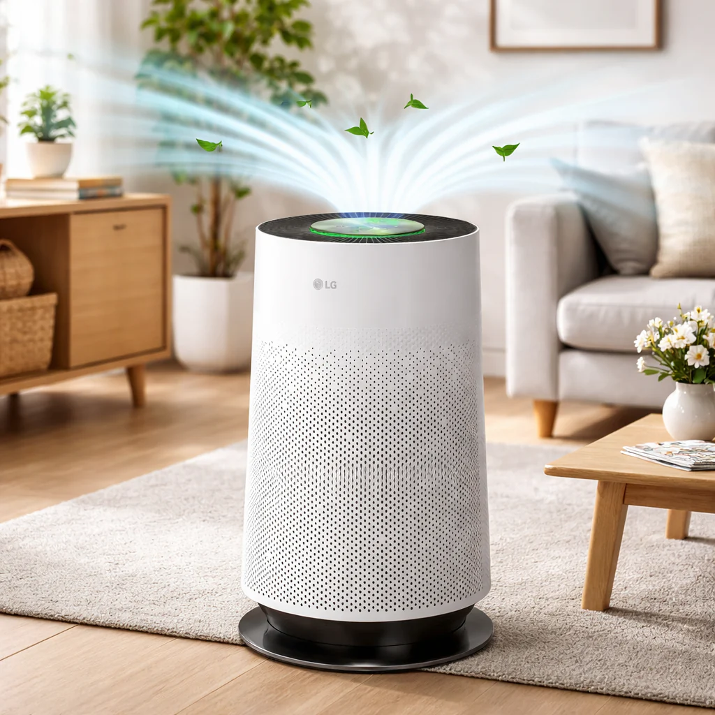 LG PuriCare™ 360° Air Purifier with Advanced Filtration & Smart Control – Powerful Whole-Room Air Cleaning (AS55GDWU0)
