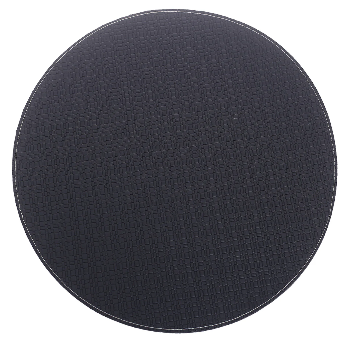 Mat Round Knitted (Bot/Same) Black - Image 2