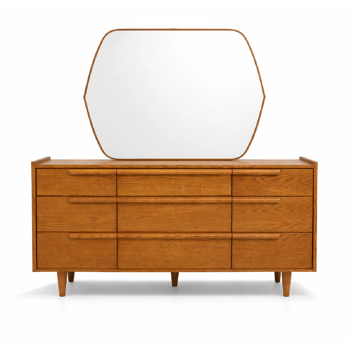 Nora Wooden Dresser with Mirror - Image 2