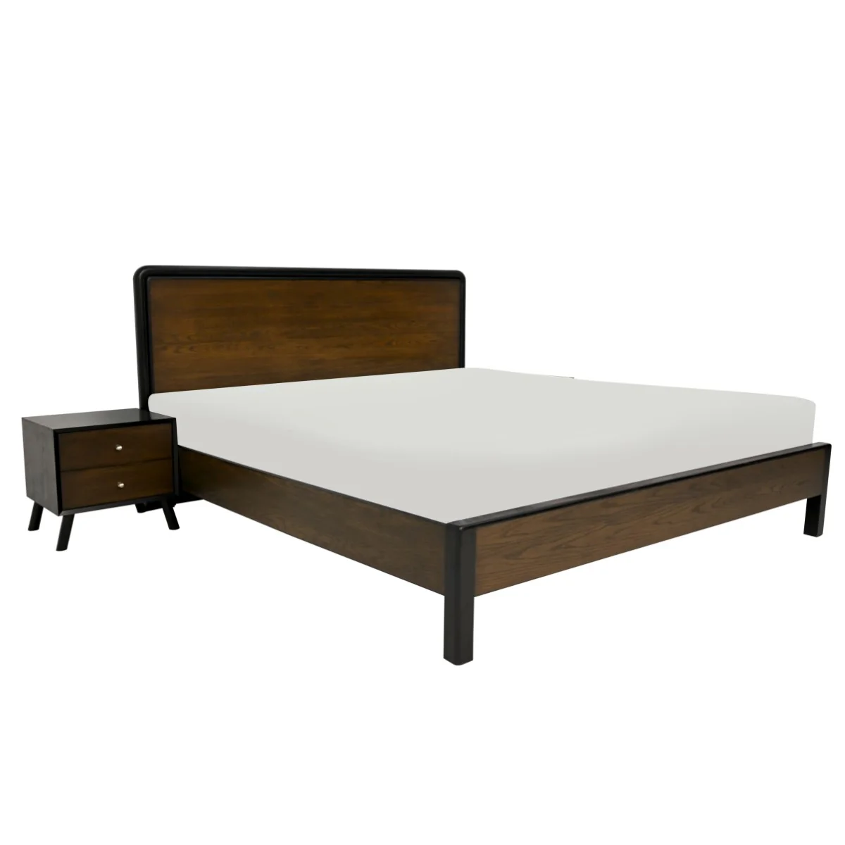 Norre King Size Bed with 2 Side Table - Image 3