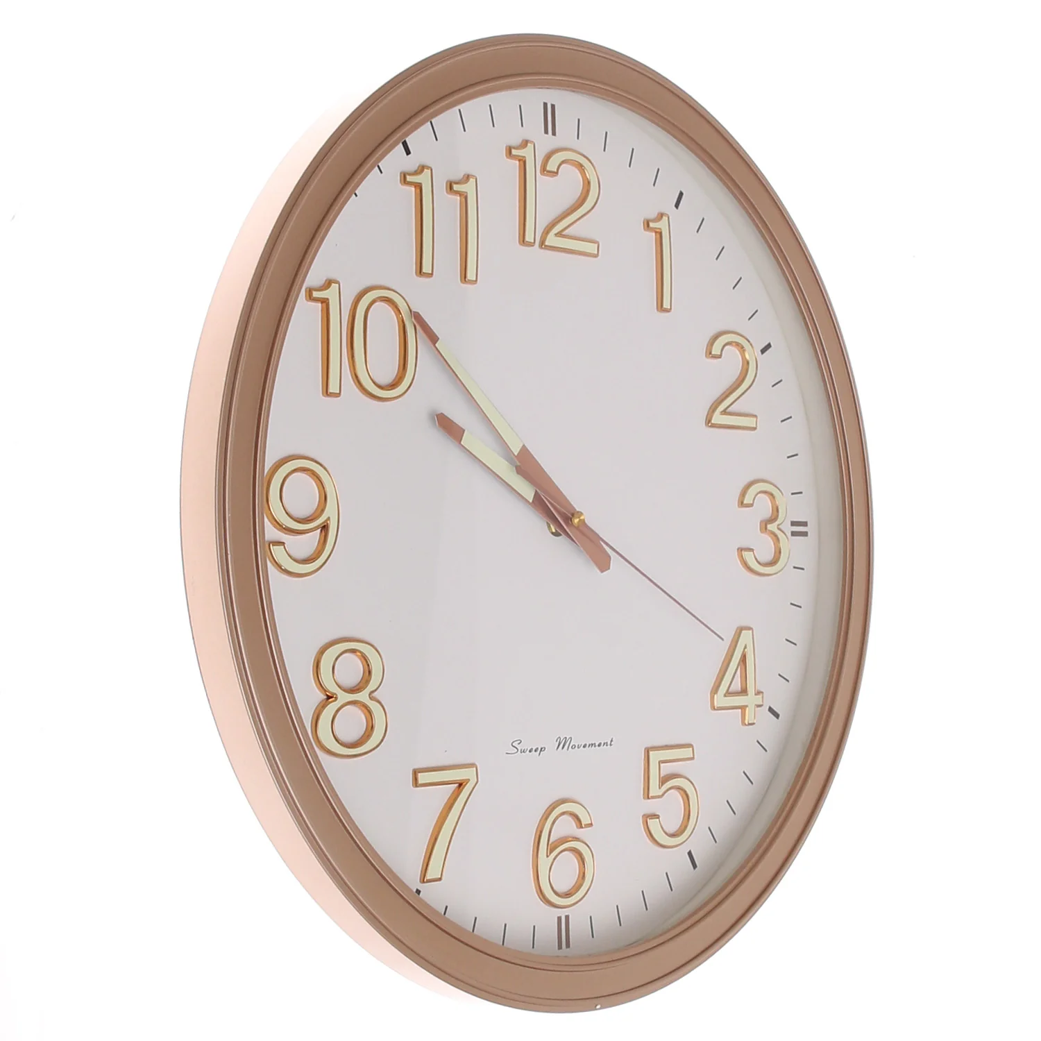 Rose Gold Wall Clock with Large Easy-Read Digits - Image 2