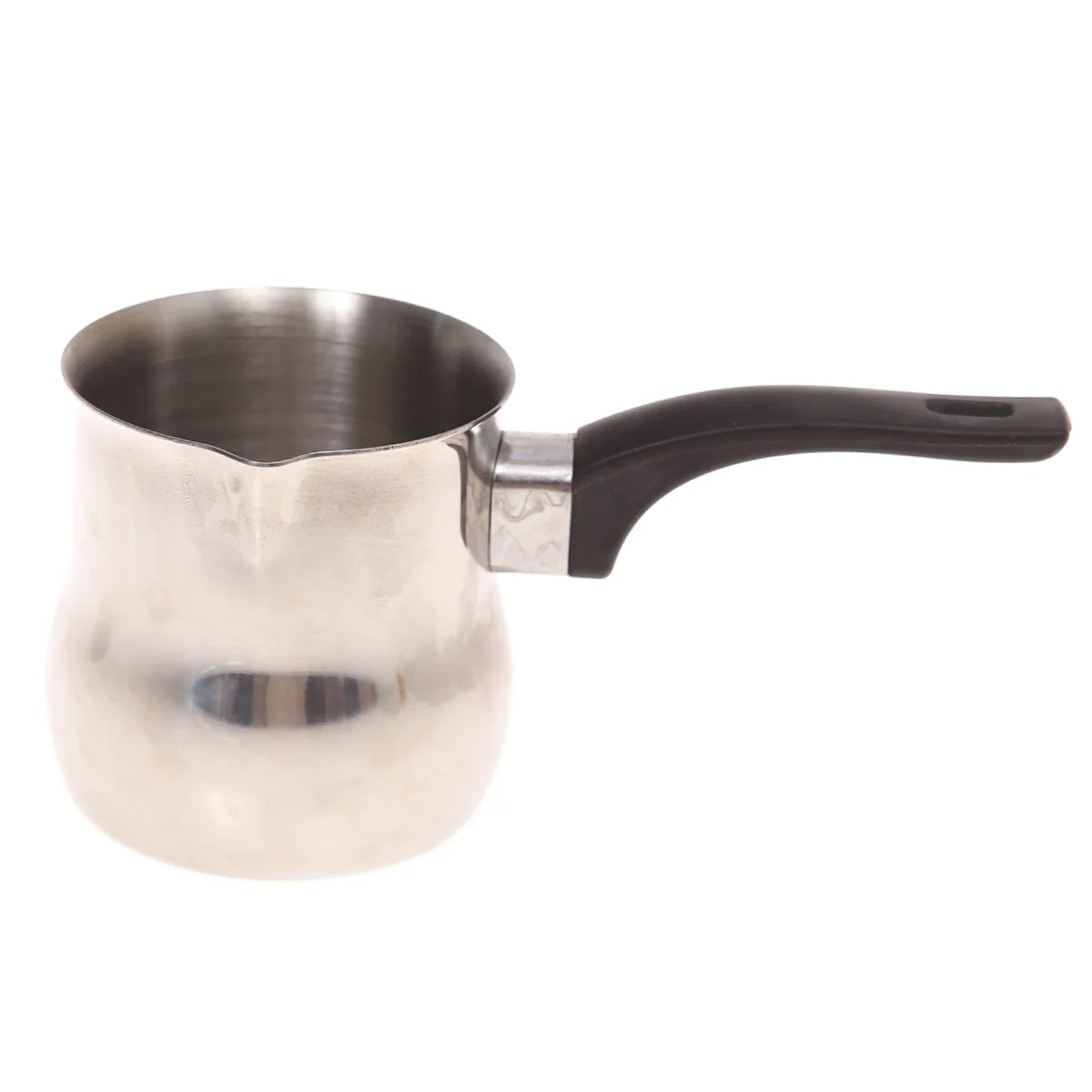 Stainless Steel Milk Cup Black & Silver 7 X 3.5 X 3.5 Inch JLX-019 - Image 2