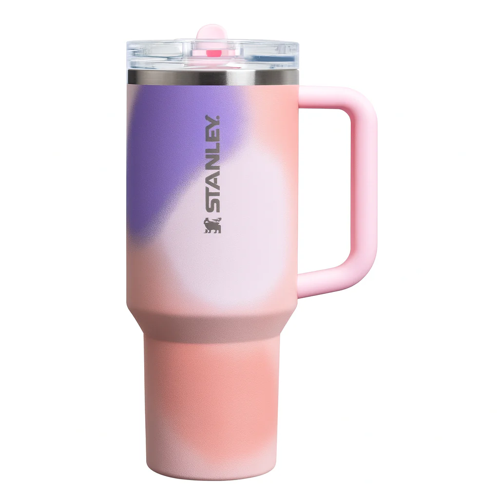 Stanley 40oz Quencher Tumbler with Handle & Straw | 680g Heavy-Duty Stainless Steel Vacuum Insulated Cup | Dual Tone Edition (Blue & Pink – S-23) - Image 2