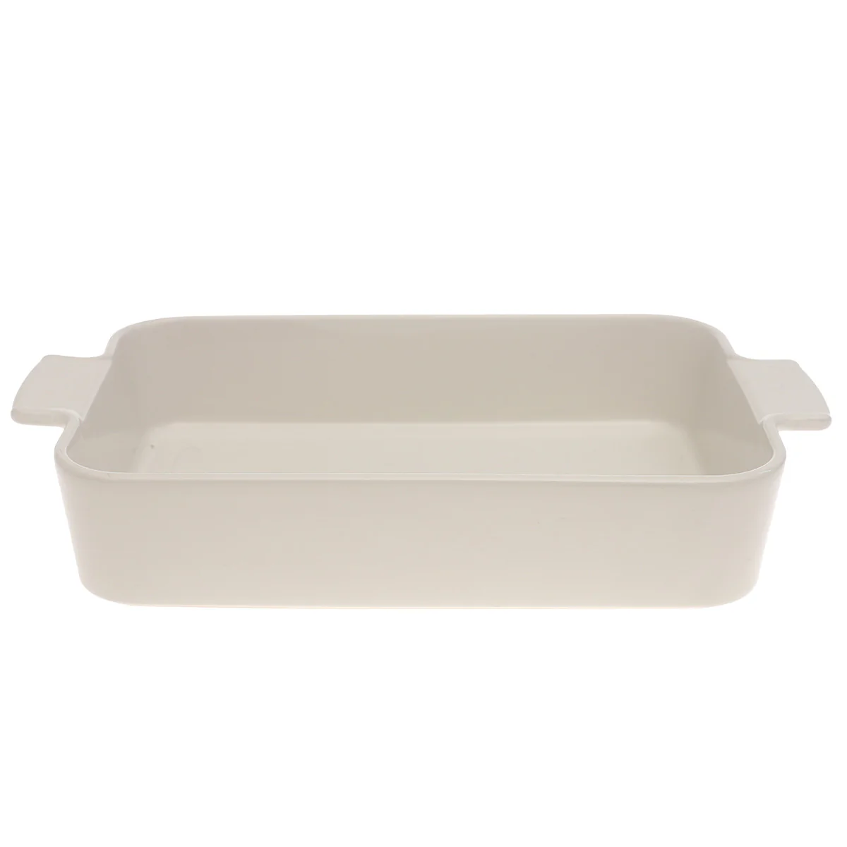 White Ceramic Rectangular Serving Dish with Handles 7.5 x 11 Inch – Elegant Baking & Serving Dish - Image 2