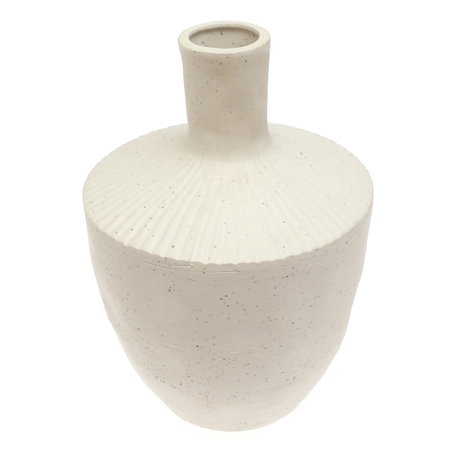 White Natural Ceramic Vase - Image 2