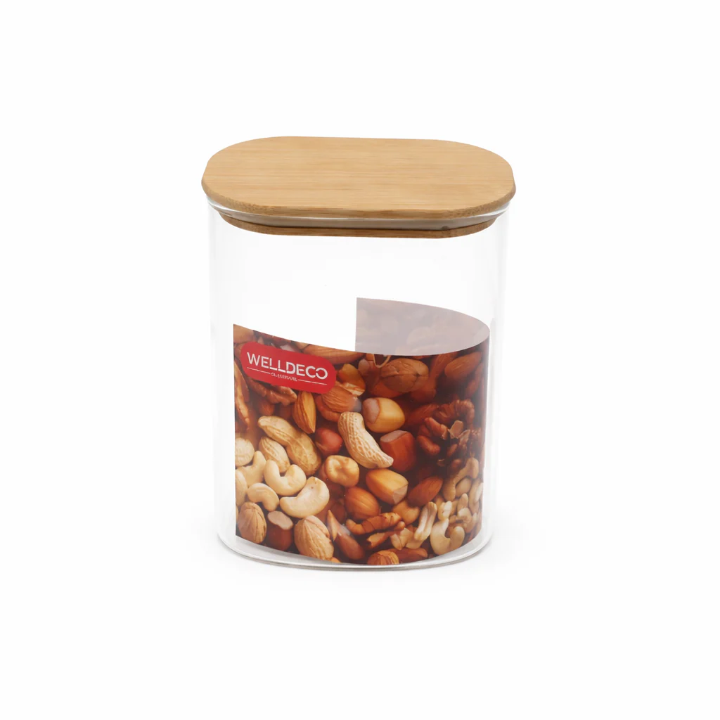Wood Lid Jar (Medium) – Modern Kitchen Storage Container - Image 3